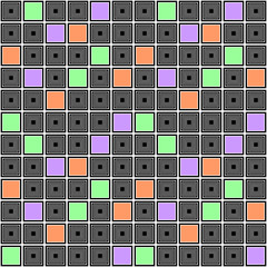 Naklejki  Design seamless colorful mosaic checked geometric pattern