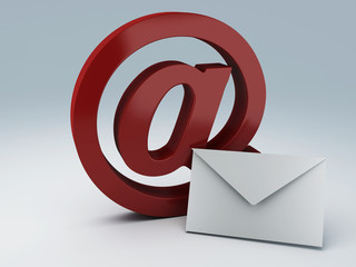 AT symbol and Email icon.