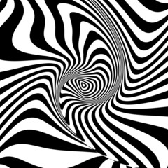 Design monochrome swirl movement illusion background