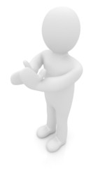 3d man isolated on white. Series: human emotions - clapping