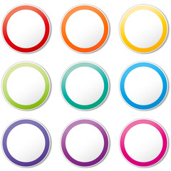 Vector round stickers