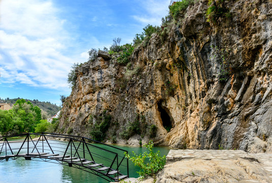 Bolbaite River and Waterfall, Near Ontinyent, Valencia, Spain