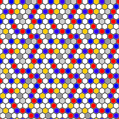 Naklejki  Design seamless colorful mosaic hexagon pattern