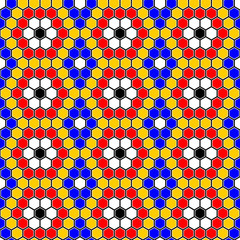 Naklejki  Design seamless colorful mosaic hexagon pattern