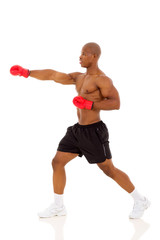 african american man boxing