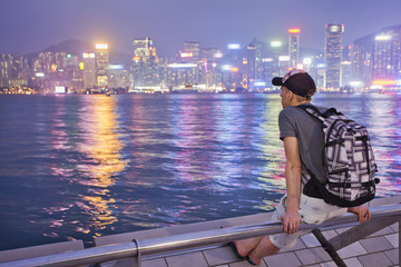 Obraz premium Tourist in Hong Kong