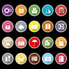 Home storage icons with long shadow