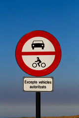 Prohibited to spend sign
