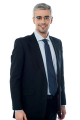 Handsome Businessman isolated on white