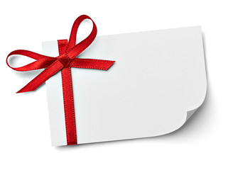 ribbon bow card note chirstmas celebration greeting