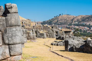 Wandcirkels aluminium Sacsayhuaman ruins peruvian Andes  Cuzco Peru © snaptitude