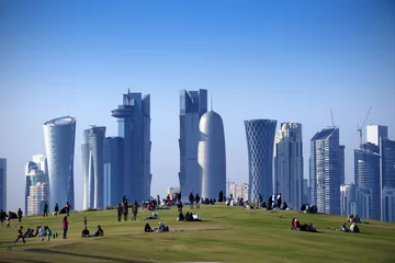 Fotobehang Park  in Central Doha, Qatar © kubikactive