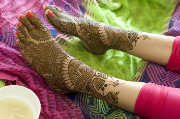 henna design, bride , wedding, Rajasthan, India