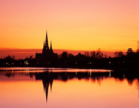Cathedral at sunset, Lichfield, England &copy; Arena Photo UK