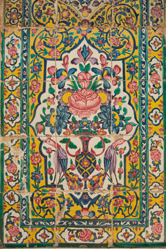 tile panel in the Khan Medrese