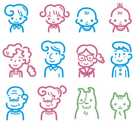 家族とペットのアイコン