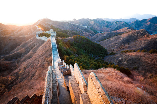 China Great Wall Of  In Winter