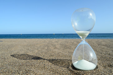 Hourglass on a Beach