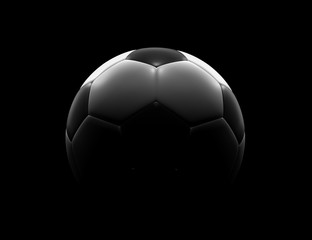 Fußball auf schwarzem Hintergrund