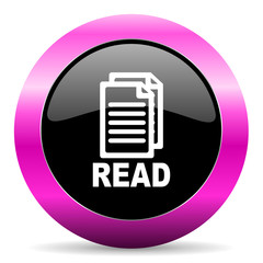 read pink glossy icon