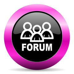 forum pink glossy icon