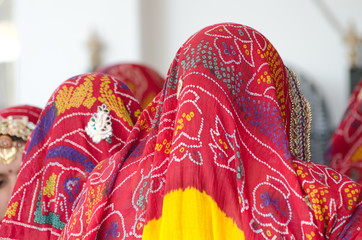 colorful saree , women ,wedding , Rajasthan, India