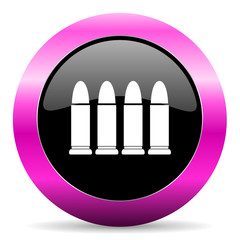 ammunition pink glossy icon
