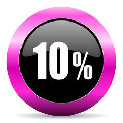 10 percent pink glossy icon