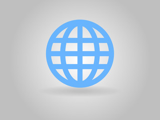 Flat icon of globe