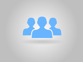 Flat icon of team work