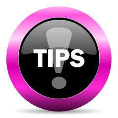 tips pink glossy icon