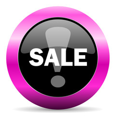 sale pink glossy icon