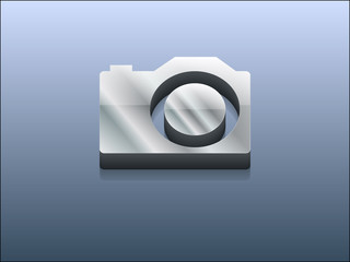 3d Vector illustration of a camera icon