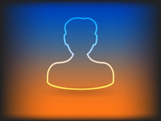 Flat icon of businessman