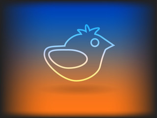 Flat icon of bird