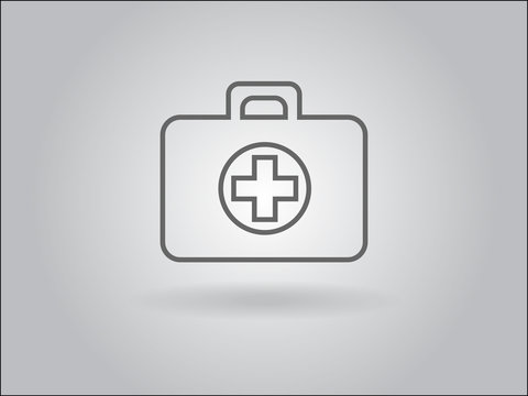 Flat icon of ambulanse