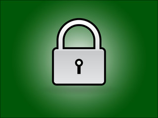 Flat icon of lock