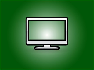 Flat icon of monitor