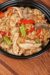 Rice chicken vegetable
