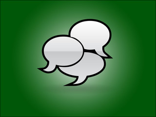 Flat  icon of a communication