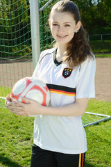 Teenager beim Fußball-Training