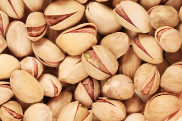 Close up of fresh pistachios.
