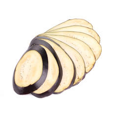 Sliced eggplant.