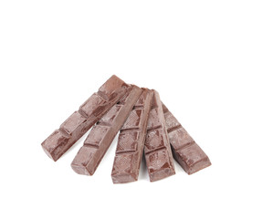 Dark chocolate bars with creamy filling.