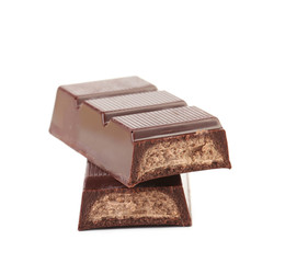 Dark chocolate bar with sweet creamy filling.