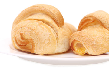 Croissants with vanilla cream.