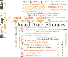 United Arab Emirates in word clouds