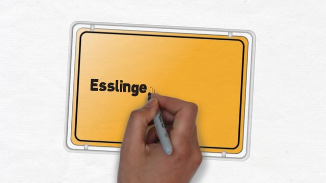 Esslingen Ortseingangsschild Ortseingang Stadt