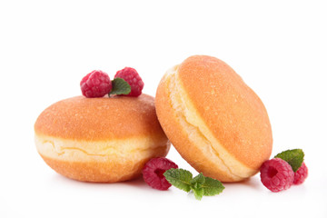 donut and raspberry