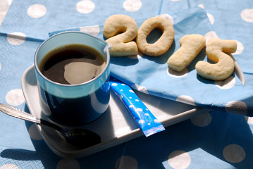 Coffee and cookies 2015 in blue